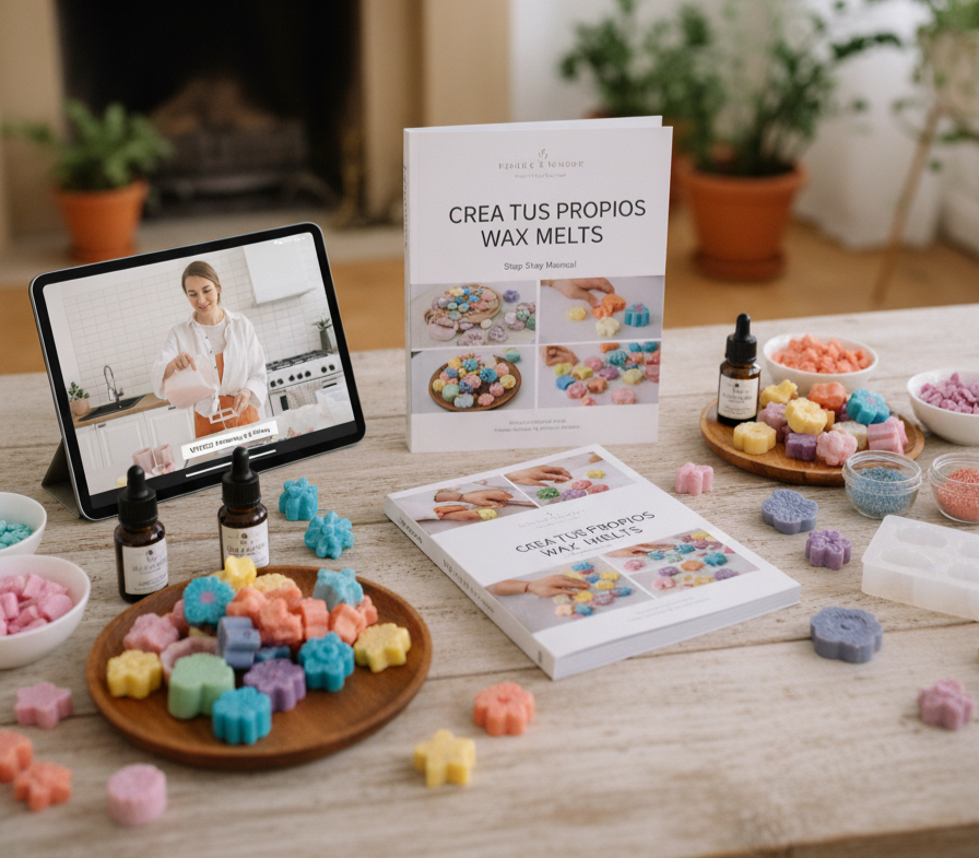 Taller (Manual + Videos) paso a paso para crear Wax Melts + 6 bonos de REGALO!