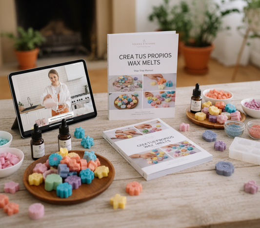 Taller (Manual + Videos) paso a paso para crear Wax Melts + 9 bonos de REGALO!